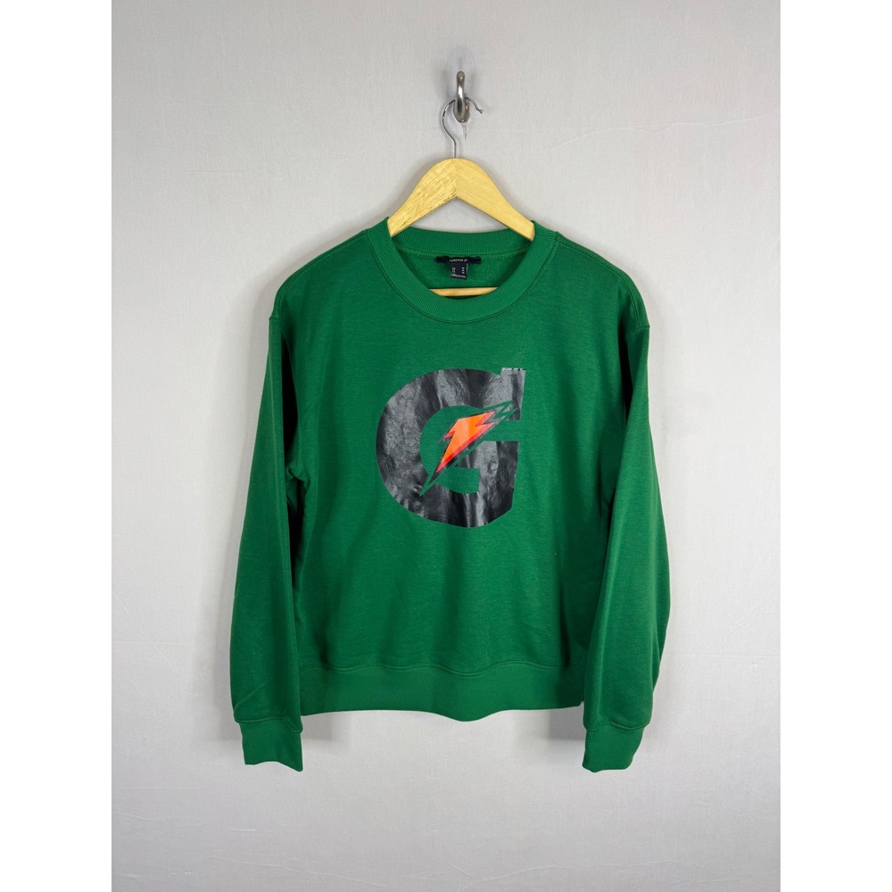 Forever 21 Gatorade Graphic Sweatshirt Green Crew Neck Pullover Mens Medium